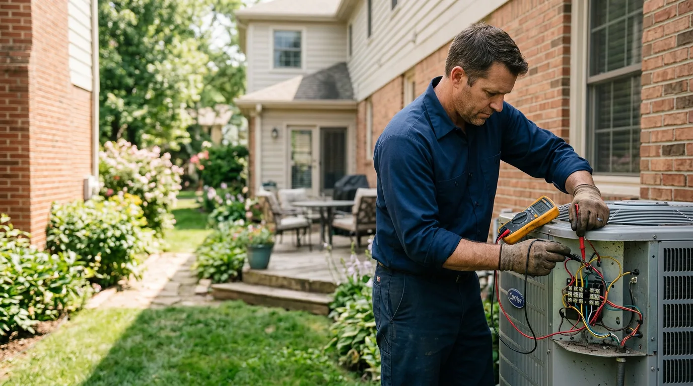HVAC technician working near Bedford, WY